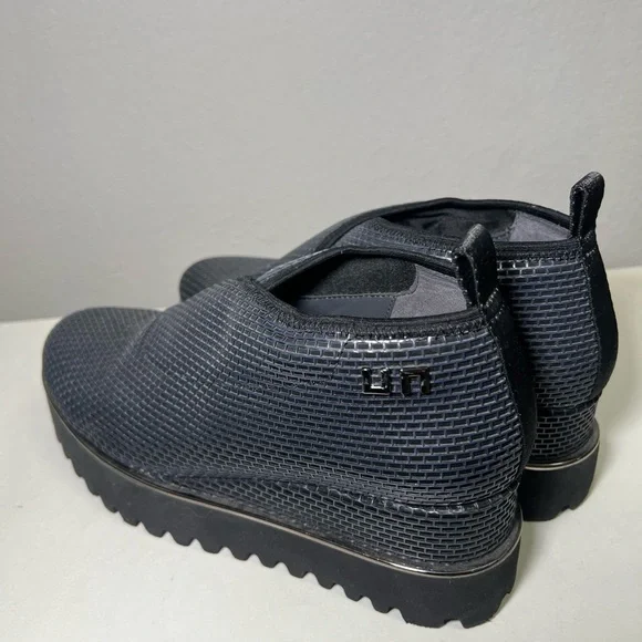 United Nude Black Textured Platform Shoes - Picture 9 of 10